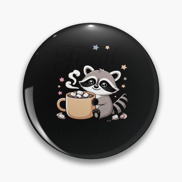 Item preview, Feral Before Coffee Funny Feral Raccoon designed and sold by VladimiaPutin.