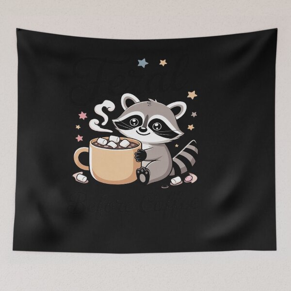 Item preview, Feral Before Coffee Funny Feral Raccoon designed and sold by VladimiaPutin.