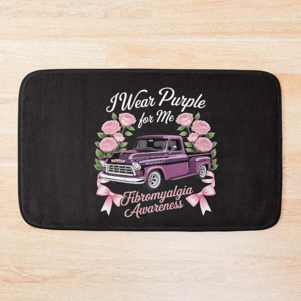 Item preview, Fibromyalgia Awareness Floral Truck Purple Ribbon designed and sold by VladimiaPutin.