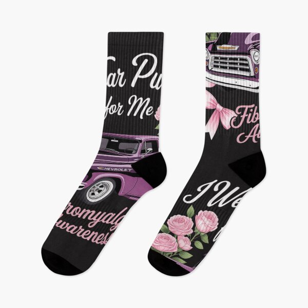 Item preview, Fibromyalgia Awareness Floral Truck Purple Ribbon designed and sold by VladimiaPutin.