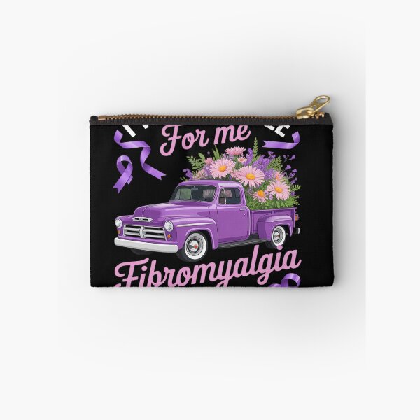 Item preview, Fibromyalgia Awareness Purple Floral Truck Purple Ribbon designed and sold by VladimiaPutin.
