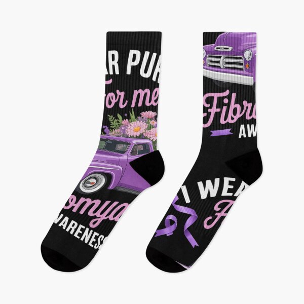 Item preview, Fibromyalgia Awareness Purple Floral Truck Purple Ribbon designed and sold by VladimiaPutin.