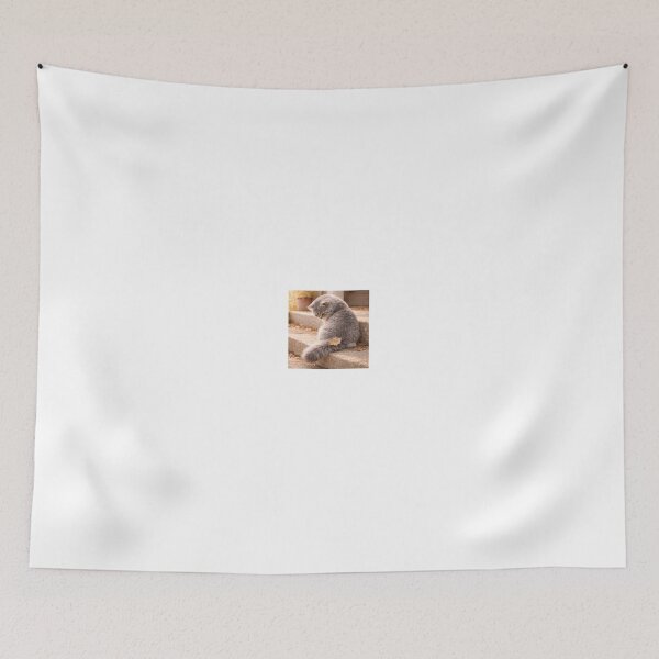 Item preview, Grey Cat with Autumn Leaf – Quiet Morning Moment designed and sold by LovelyCatGalaxy.