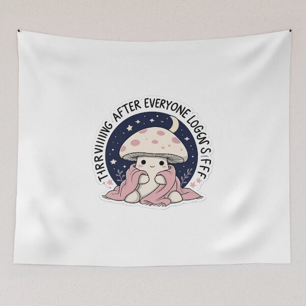 Item preview, Thriving after everyone logs off | cute mushroom | designed and sold by Classy-Artist.
