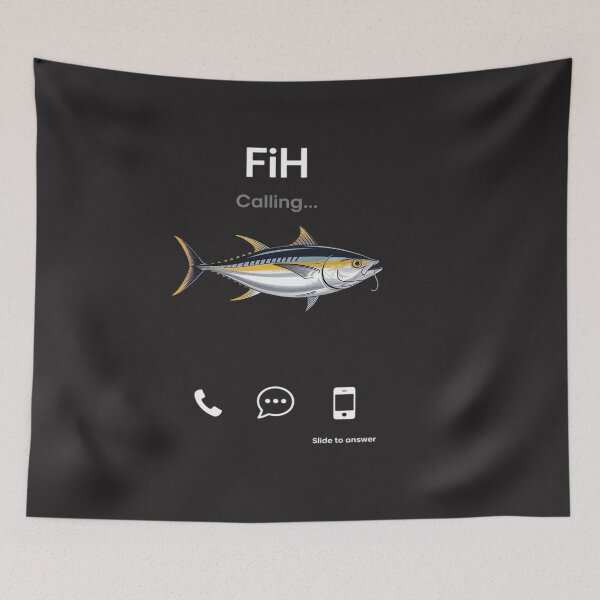 Item preview, Fih Calling Slide to Answer Funny Fishing Meme Fisherman Men designed and sold by VladimiaPutin.
