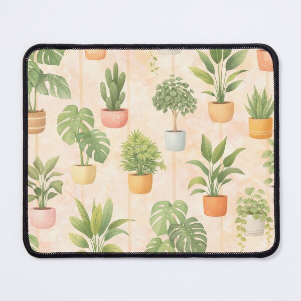 Item preview, houseplant pattern with potted indoor plants designed and sold by juthamas8426.