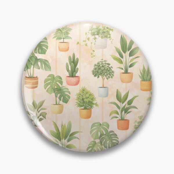 Item preview, houseplant pattern with potted indoor plants designed and sold by juthamas8426.