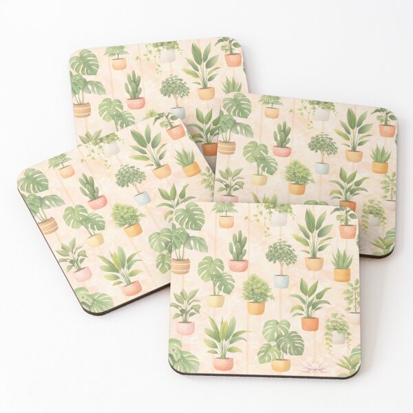 Item preview, houseplant pattern with potted indoor plants designed and sold by juthamas8426.