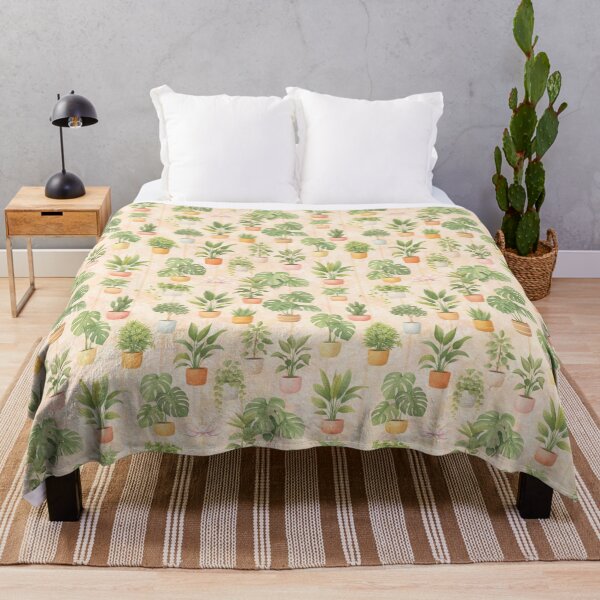 Item preview, houseplant pattern with potted indoor plants designed and sold by juthamas8426.