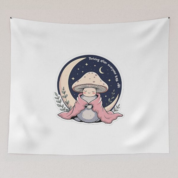 Item preview, Night | Thriving after everyone logs off | cute mushroom | designed and sold by Classy-Artist.