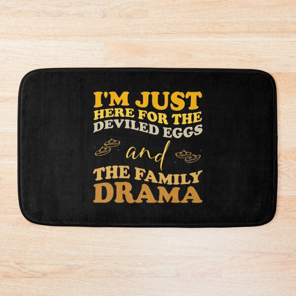 Item preview, I'M Just Here For The Deviled Eggsa And Family Drama Groovy designed and sold by malhanasbih.