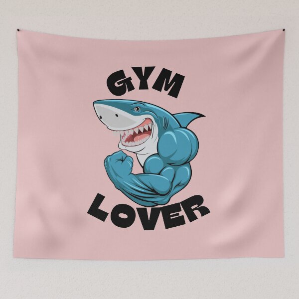 Item preview, Muscle Shark Gym Lover – Powerful Fitness Motivation  Design designed and sold by RevieusaR.