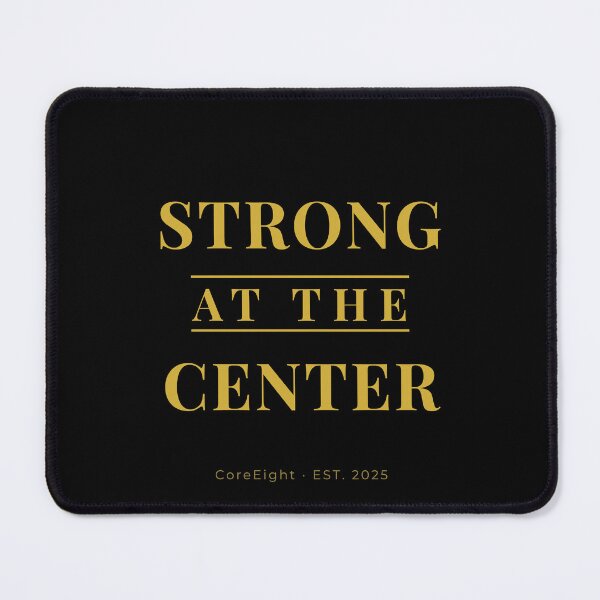 Item preview, Strong at the Center – Luxury Gold Typography Motivation Design | CoreEight Minimal Strength Quote designed and sold by CoreEight.