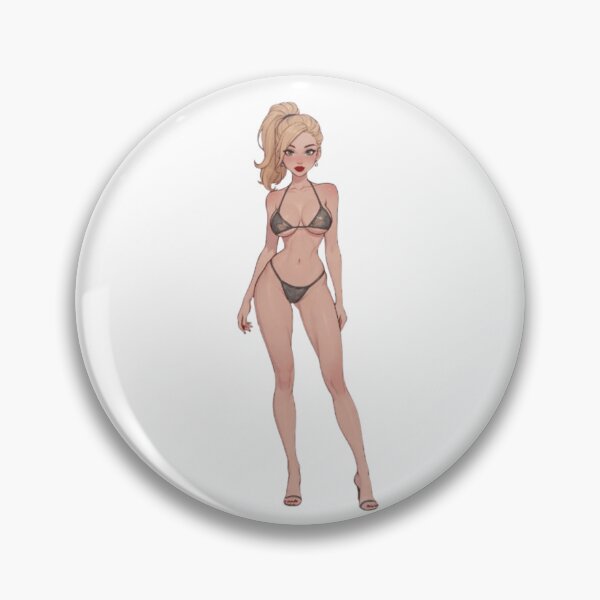 Item preview, Blonde pin‑up girl in bikini – sexy elegant digital art designed and sold by JonathanP514.