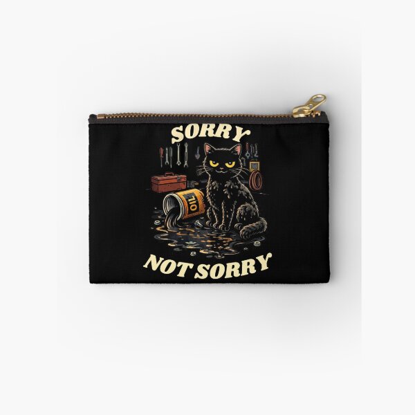 Item preview, Funny Mechanic Cat Spilling Oil - Sorry Not Sorry designed and sold by JakubDesigns89.
