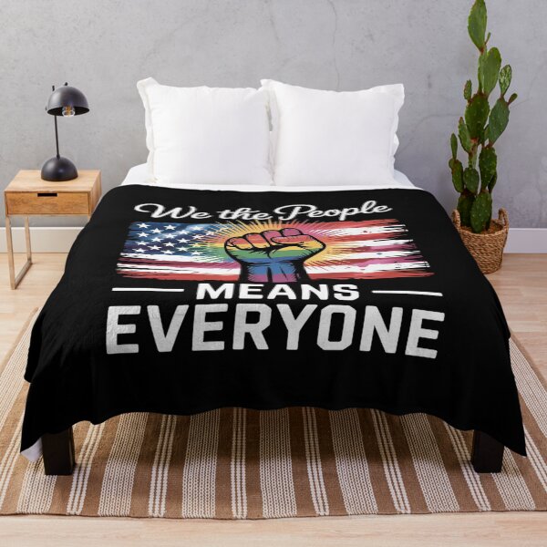 Item preview, We The People Means Everyone USA American Flag LGBT Equality designed and sold by Shannon Bosley.