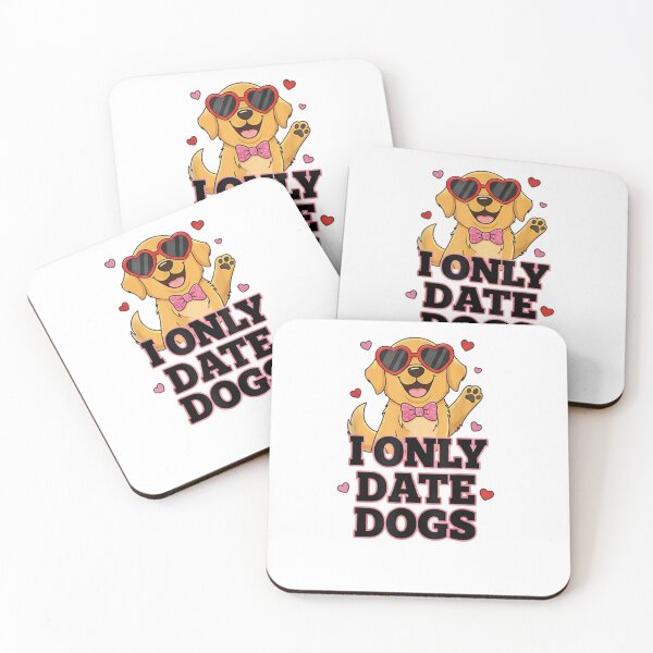 Item preview, I Only Date Dogs Funny Valentine Dog Shirt | Cute Cartoon Dog Lover Graphic Tee | Anti Valentine Pet Humor designed and sold by ZyxDes.