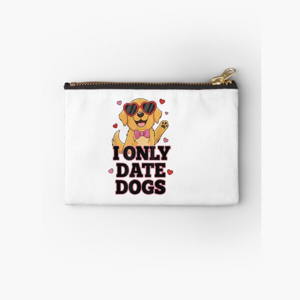 Item preview, I Only Date Dogs Funny Valentine Dog Shirt | Cute Cartoon Dog Lover Graphic Tee | Anti Valentine Pet Humor designed and sold by ZyxDes.
