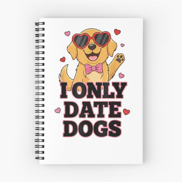 Item preview, I Only Date Dogs Funny Valentine Dog Shirt | Cute Cartoon Dog Lover Graphic Tee | Anti Valentine Pet Humor designed and sold by ZyxDes.