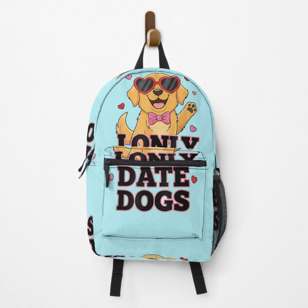 Item preview, I Only Date Dogs Funny Valentine Dog Shirt | Cute Cartoon Dog Lover Graphic Tee | Anti Valentine Pet Humor designed and sold by ZyxDes.