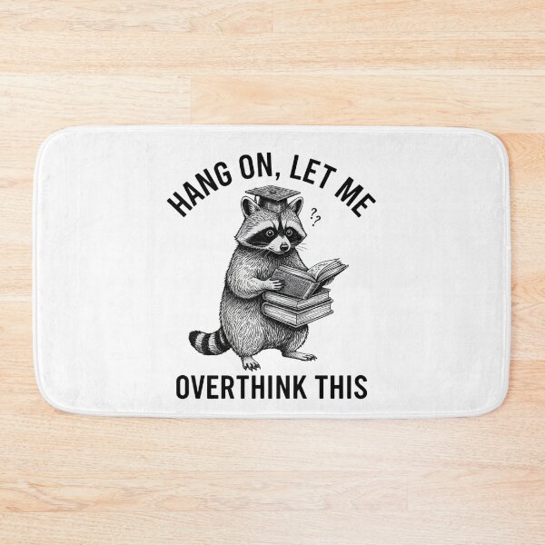 Item preview, Hang On Let Me Overthink This T-shirt, Sarcastic Raccoon Meme Gift designed and sold by THREE LITTLE BEANS.