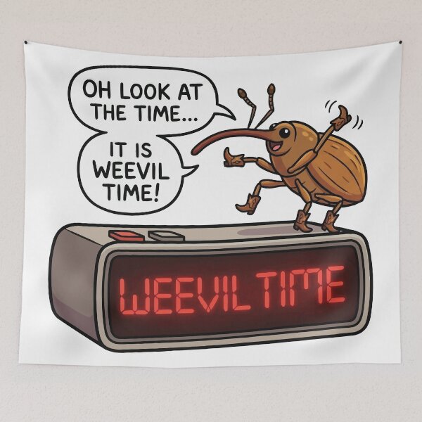 Item preview, It Is Time Weevil Meme - Funny Snoots and Boots Insect designed and sold by Petzzz.