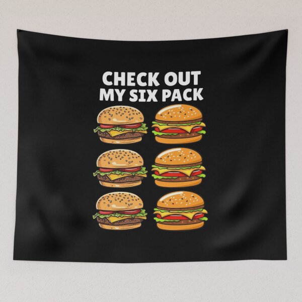 Item preview, Checkout my six pack funny burger art  designed and sold by Thread&Fable.