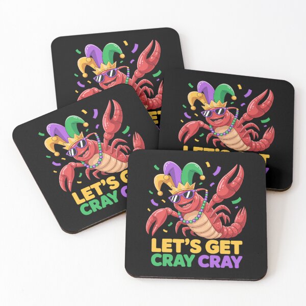 Item preview, Let's Get Cray Cray Crawfish Boys Men Mardi Gras designed and sold by Morphologiona.