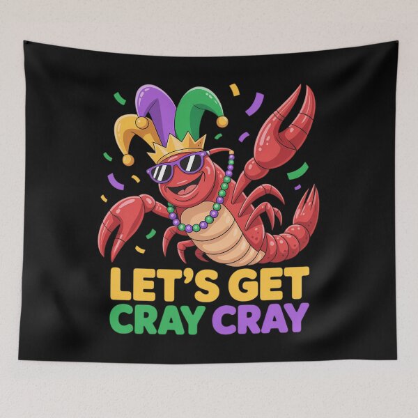 Item preview, Let's Get Cray Cray Crawfish Boys Men Mardi Gras designed and sold by Morphologiona.