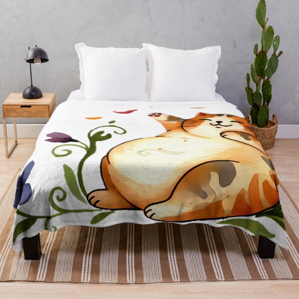 Item preview, Garden Pause – Watercolor Cat & Florals designed and sold by meesub.