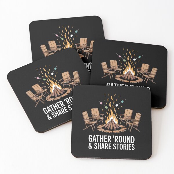 Item preview, Lets Gather Round Share Stories Campfire Vibes designed and sold by mandiana.