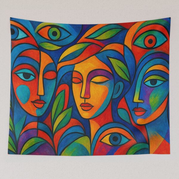 Item preview, Intertwined faces, watchful nature designed and sold by Sigtrix.