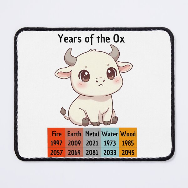 Item preview, Chinese Zodiac Ox Years | Cuddly Animal Gift designed and sold by Pets & Memes & Stuff.