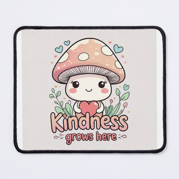 Item preview, Kindness grows here | kawaii mushroom designed and sold by Classy-Artist.