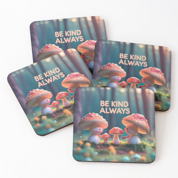 Item preview, Be kind always | cute mushrooms designed and sold by Classy-Artist.