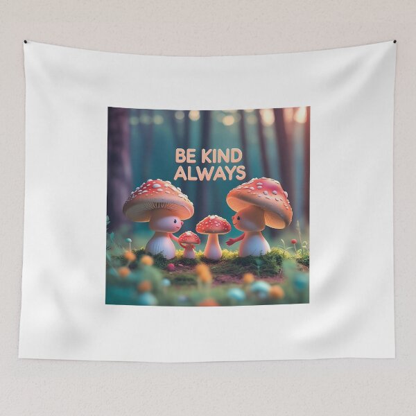 Item preview, Be kind always | cute mushrooms designed and sold by Classy-Artist.