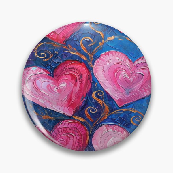 Item preview, Pink hearts pattern on a blue background designed and sold by saly55887.