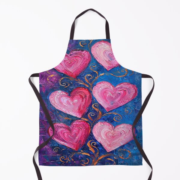 Item preview, Pink hearts pattern on a blue background designed and sold by saly55887.