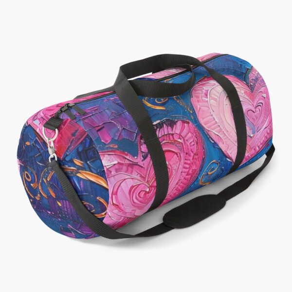 Item preview, Pink hearts pattern on a blue background designed and sold by saly55887.