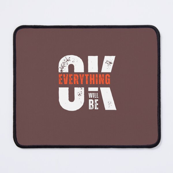 Item preview, OK Everything Will Be – Motivational Quote Minimal Typography Design designed and sold by RevieusaR.