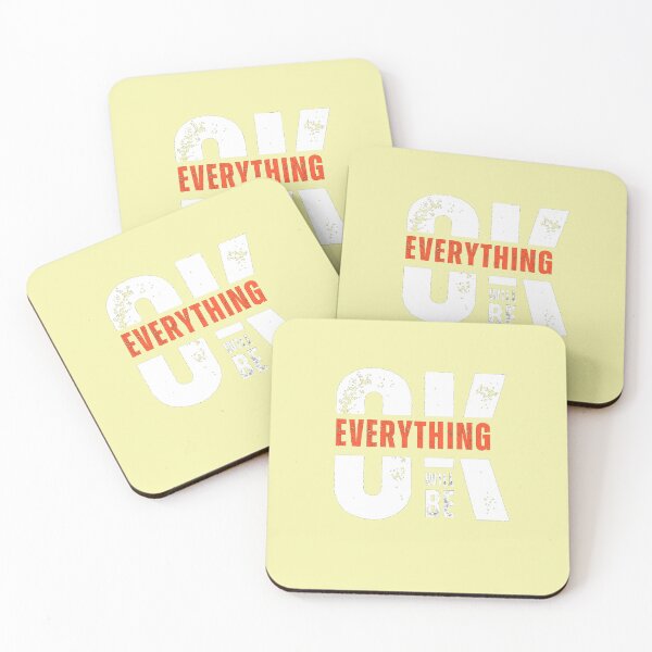 Item preview, OK Everything Will Be – Motivational Quote Minimal Typography Design designed and sold by RevieusaR.