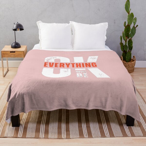 Item preview, OK Everything Will Be – Motivational Quote Minimal Typography Design designed and sold by RevieusaR.
