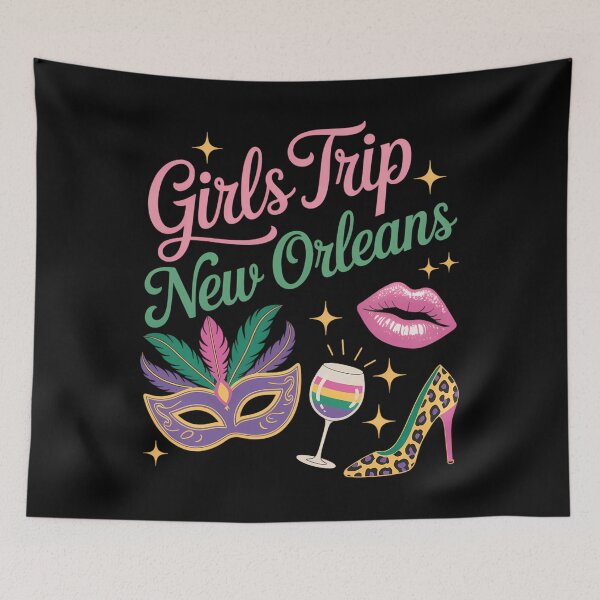 Item preview, Girls Trip New Orleans 2026 Mardi Gras Mask Beads designed and sold by Morphologiona.