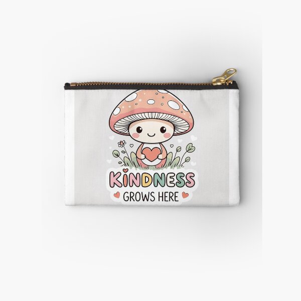 Item preview, Kindness grows here | kawaii mushroom designed and sold by Classy-Artist.