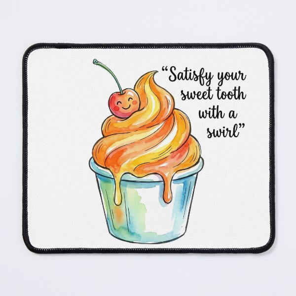 Item preview, Frosty Delight Watercolor Ice Cream Sweet Treat Art designed and sold by LunaPixelStudio.