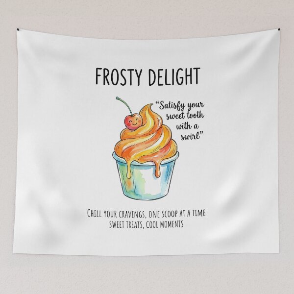 Item preview, Frosty Delight Watercolor Ice Cream Sweet Treat Art designed and sold by LunaPixelStudio.