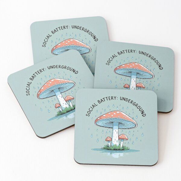 Item preview, Social battery underground| kawaii mushroom designed and sold by Classy-Artist.