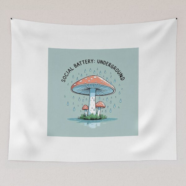 Item preview, Social battery underground| kawaii mushroom designed and sold by Classy-Artist.