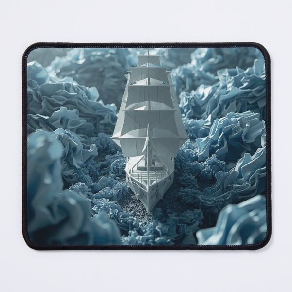 Item preview, Surreal Origami Ship in Blue Sea designed and sold by Wonderful Designs.
