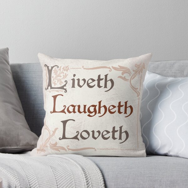 Item preview, Liveth Laugheth Loveth | medieval marginalia motivational parody humor designed and sold by MamSelle.